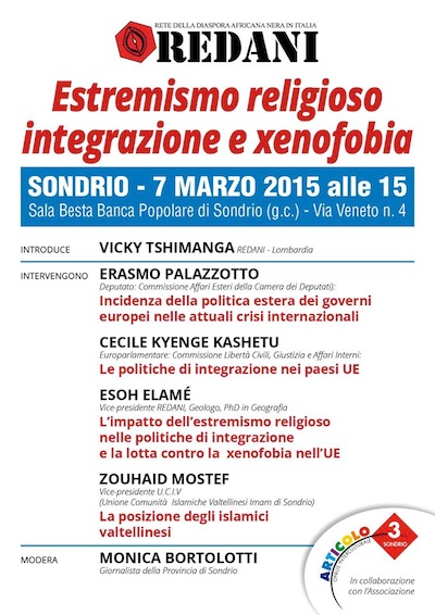 Convegno a SONDRIO per discutere di integrazione e xenofobia