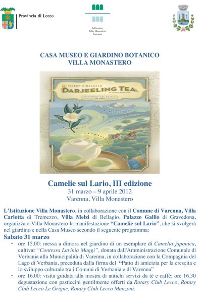 Lago di Como: CAMELIE SUL LAGO a Villa Monastero