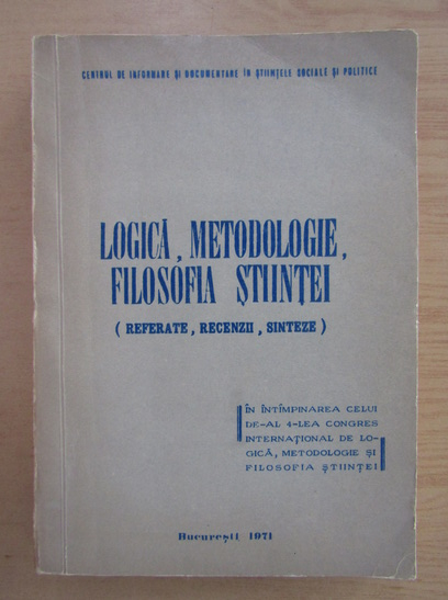 Logica metodologie filosofia libro di Anton Dumitriu 1971